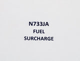 N733JA Fuel surcharge - $5.00 per hour ($.50 per tenth)